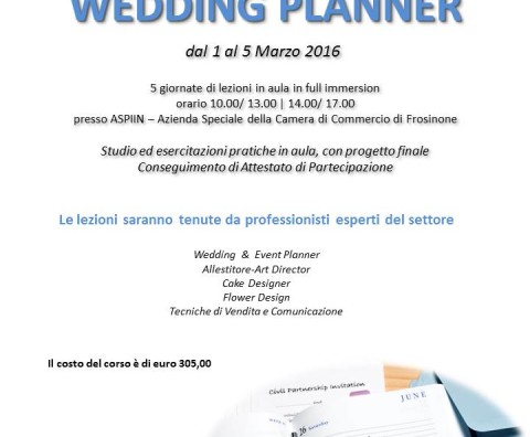 Locandina Corso Wedding Planner 3